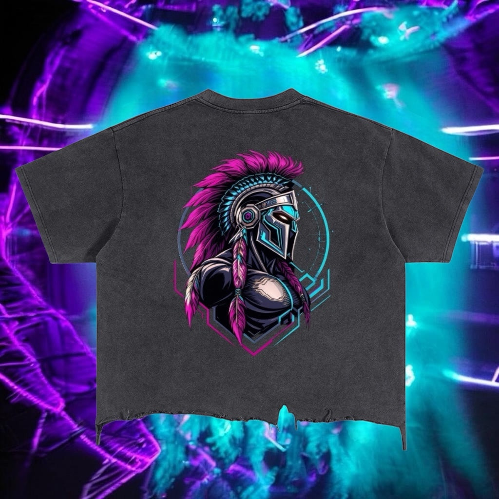 Vintage Wash Boxy Distressed Hem T-Shirt