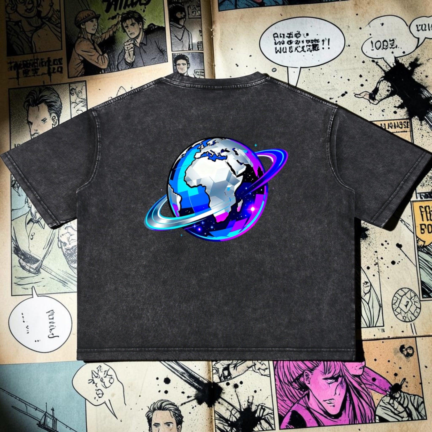 Mineral Wash Boxy Cotton T-Shirt